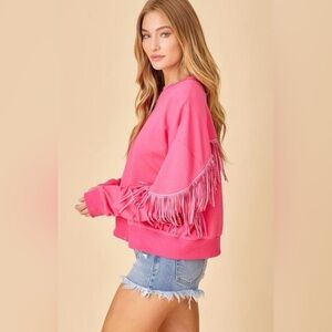 Main Strip Pink Top-NWT